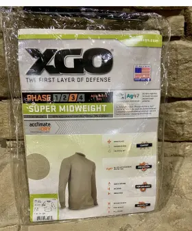 Xgo 785146384060 Mens Super Midweight Phase 3 Baselayer Shirt Desert Sand Size Xl New