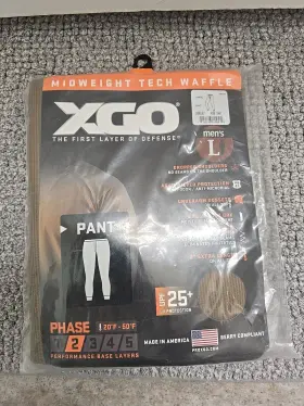 Xgo 785146615805 Base Layers Pant Large Midweight Tech Waffle Pants Performance Sz L Upf 25