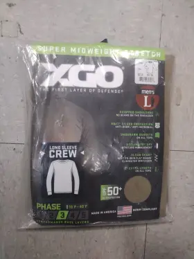 Xgo 785146627488 Mil Phase3 Midweight Crew Long Sleeve Shirt Tan 499 L