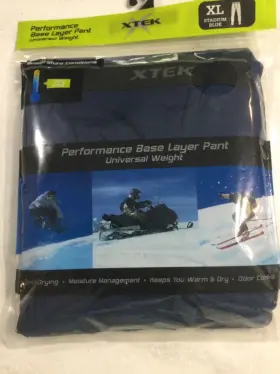 Xtek 645619606030 Nwt Mens Performance Base Layer Universal Weight Pants Stadium Blue Xl