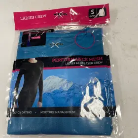 Apo-172-3 Xtek 645619626915 Performance Mesh Base Layer Crew Top Women Small Black