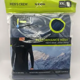 6603724 Xtek Performance Mesh Mens Base Layer Crew Shirt Xxl New Nip Stadium Blue Bn
