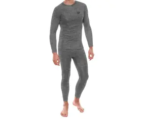 Xtreme Heat 636458551438 Mens Base Layers Set Pants And Shirt Thermal Charcoal Grey Size M