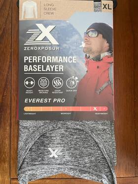 Zeroxposur Rn34452 New Mens Charcoal Heather Baselayer Crew Msrp 30