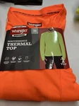Wrangler Workwear Size Performance Thermal Top Safety Orange Nwt New. Price: $5.99.