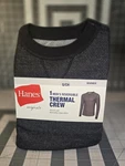 Hanes Men's Tagless Thermal Crew Warmer Small Black 34-36 Reversible Knit Cuff New. Price: $11.99.