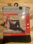 Climate Right Cuddl Duds Black Plush Warmth Legging Women's Xs Nip New. Price: $12.00.