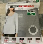 32 Degrees Ladies' Heat Long Sleeve Scoop Neck Tee 2-PK (x-large, White/grey) New. Price: $21.87.