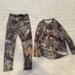 Youth Baselayer Thermal Top Bottom Set Camouflage Realtree "edge" Scent Control Pre-owned. Price: $13.00.