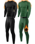 Attiqozi 1, 2 Pack Mens Thermal Underwear Long X-large, Black/deep Green New. Price: $50.26.