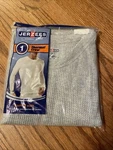 Jerzees Men's Thermal Crew Waffle Knit Shirt Long Johns Gray Large 42-44 New Nip. Price: $18.00.