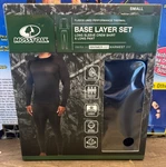 New Mossy Oak Men's Small Black Fleece Lined Performance Thermal Base Layer Set. Price: $16.80.