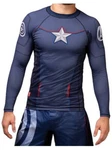 Hayabusa Marvel Hero Elite Boxing Rash Guard Captain America Size Long Sleeve New. Price: $79.95.