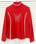 Bogner Base Layer Women's Top 1/3 Zip Fleece Red/orange With Crystals Size Us Pre-owned. Price: $39.00.