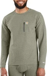 Carhartt Men's MBL110 Base Force Heavyweight Layer Crew - Dark Burn Olive New. Price: $39.99.