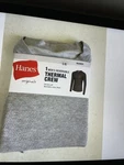 Hanes Men Thermal Crew Reversible Shirt Gray Waffle Knit Long Sleeve Warmer New. Price: $14.99.