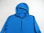 Icebreaker Shirt Mens Medium Blue Long Sleeve Hooded Merino Wool 1/4 Zip Top Pre-owned. Price: $42.99.