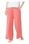 Cuddl Duds Women's Softwear Stretch Wide Leg Pant Side Slit Coral New. Price: $15.19.