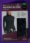 Paradox Women's Merino Blend Performance Base Layer Long Sleeve Shirt, Black, Xl New. Price: $18.49.