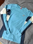 Kari Traa Merino Wool Tshirt Base Layer Top Women's Blue Colorblock Pre-owned. Price: $26.00.
