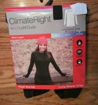 Climate Right Cuddl Duds Black Plush Warmth Ls Crew Women's Size Small Nip New. Price: $10.99.