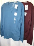 New Sonoma Unisex Super Soft Thermal Shirt, Your Pick Plum Or Blue, Varied Sizes. Price: $13.95.