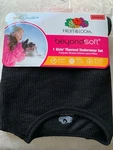 Nwt Fruit Loom Girls Thermal Underwear Set 6-6X Black "beyond Soft" New. Price: $8.99.