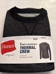 Hanes Men's Tagless Thermal Crew Warmer Small Black 34-36 Reversible Knit Cuff New. Price: $13.49.
