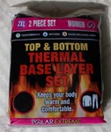 Polar Extreme Thermal Base Women's Layer Black Top/bottom Set GMB-PDQ-WB-2XL New. Price: $11.95.