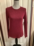 Cuddl Duds Softknit Long Sleeve Top Women's Small Maroon Black Thumbholes Pre-owned. Price: $9.00.