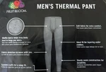 Fruit Of Loom Thermal Men's Black Underwear Bottom Pants Long Johns Size Xl New. Price: $15.00.