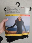 Climate Right Cuddl Duds Women Stretch Fleece Long Sleeve Crew Top Black New. Price: $10.00.