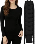 Jecery 8 Pcs Thermal Long Sleeve Shirts Bulk For Women Top Set Crew Neck New. Price: $65.87.