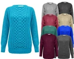 Ladies Women Crew Neck Long Sleeve Knitted Cable Jumper Stretch Sweater Top New. Price: $20.38.