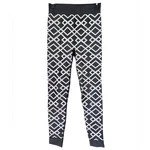 Sweaty Betty Black And White Geo Jacquard Pattern Ski Base Layer Leggings Small Pre-owned. Price: $50.00.