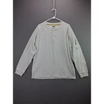 Bass Outdoor Henley Shirt Waffle Knit Thermal Large Grey Sleeve Pocket Hiking Pre-owned. Price: $14.95.