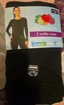 New Fruit Of Loom Women's Size Xxl (20) Waffle Thermal Crew Top Black. Price: $12.99.