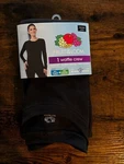 Fruit Of The Loom Womens Waffle Crew Black Size X-small Xs 0-2 New. Price: $10.89.