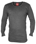 Heat Holders - Mens Grey White Cotton Thermal Underwear Long Sleeve Vest Top New. Price: $10.00.