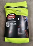 Wrangler Hi Vis Safety Yellow Midweight Thermal Top Long Sleeve Size Large New. Price: $9.49.
