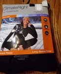 Climate Right Cuddl Duds Black Stretch Fleece Ls Crew Women's Medium New In Pkg.. Price: $10.99.