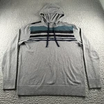 Smartwool Sparwood Hoodie Sweater Mens Merino Blend Gray Striped Knit Pullover Pre-owned. Price: $41.99.