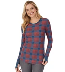 Cuddl Duds Stretch Thermal Long Sleeve Crewneck Top Sz Small (6-8) Red Blue New. Price: $31.49.