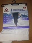 Reebok Women's Warm Performance Base Layer Pants Size White Brand New. Price: $11.95.