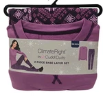 2-PIECE Climateright Cuddl Duds Women Xs Base Layer Top Leggings Set Purple New. Price: $17.09.