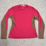Ibex Pink Brown Long Sleeve Norgie Crew Neck Base Layer Top Women's Size Xl Pre-owned. Price: $34.99.