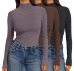 Ekouaer Women 3 Pack Turtleneck Shirts Ribbed Thermal Underwear Tops Lightwei... New. Price: $66.26.