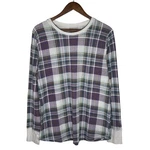 Cuddl Duds Cozy Stretch Thermal Long Sleeve Crewneck Top X-large (18-20) Plaid Pre-owned. Price: $9.99.
