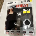 32 Degrees Ladies' Heat Long Sleeve Scoop Neck Tee Pack, Black/black Small New. Price: $12.00.