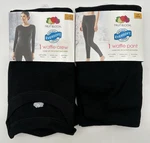 Fruit Of Loom Thermal Waffle Crew Long Sleeve + Pants Black Women Lg New. Price: $28.99.
